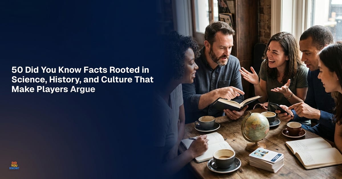 50 Did You Know Facts Rooted in Science, History, and Culture That Make Players Argue — in the Best Possible Way - Did You Know?